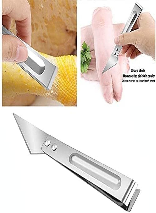 DEVHEART Stainless Steel Multifunctional Vegetable Peeler Fruit & Vegetable Peelers Apple Corer Straight Julienne Peeler Veggie Cutter Slicer for Kitchen(3pcs Set) - Image 3